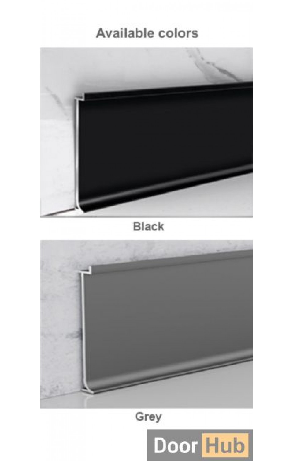 8cm Recessed Aluminum Skirting Board for Developers in the UAE